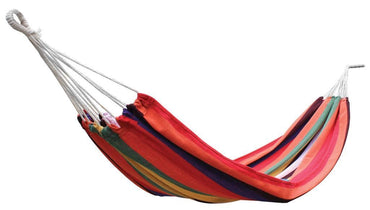 Garden Hammock Camping Cotton Fabric Outdoor Travel Swing Lightweight Hang Bed - ZYBUX